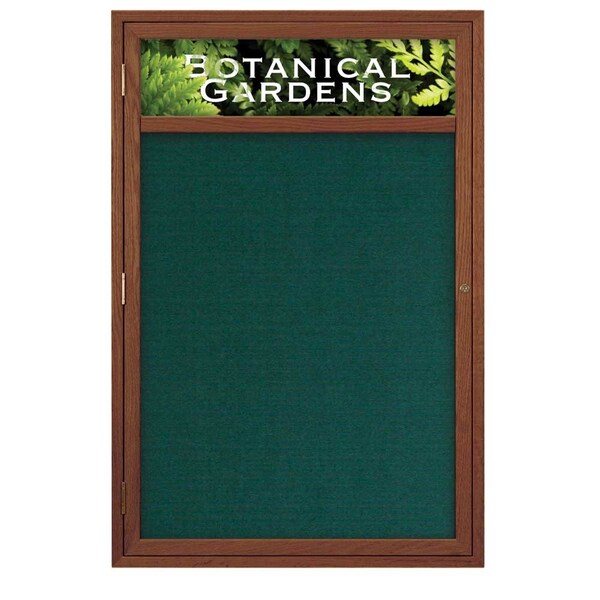 Sliding Glass Door Radius Letterboard, 96"x48", Black/Grey